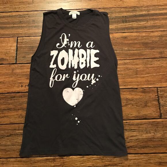 Forever 21 Top Zombie Cutoff Muscle Tank Tee Shirt - Picture 1 of 2